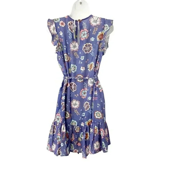 NWT Marine Layer Laney Hibiscus Tie-Waist Mini Dress size XS - Picture 5 of 15